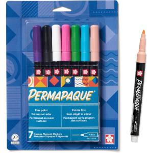 imageSAKURA Permapaque Paint Markers  Assorted Bright Colors  10 mm Markers Pens  7 PackBright