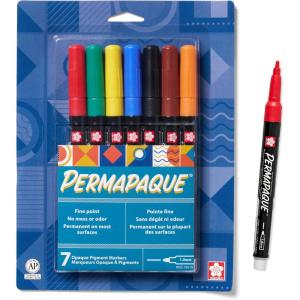 imageSAKURA Permapaque Paint Markers  Assorted Bright Colors  10 mm Markers Pens  7 PackPrimary