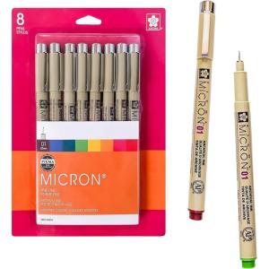 imageSAKURA Pigma Micron 01 Asst Archival Colors 8 PK