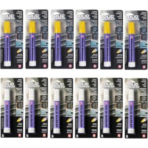 imageSAKURA Solid Marker Solidified Paint 12 Pack Set of 6 White ampamp 6 Yellow
