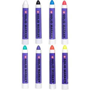 imageSAKURA Solid Marker Solidified Paint 8 Pack Set Including White Black Yellow Orange Purple Blue Red ampamp Green