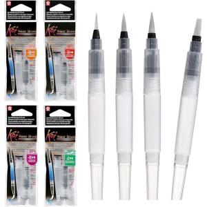 imageSakura Koi Water Brush  Brush for Watercolor  4 ml Tank  4 Assorted Brush Tips