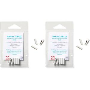 imageSakura Mechanical Pencil Eraser Refills  Mechanical Pencil Erasers for Sakura XS12 Pencil  5 Erasers  2 Metal Sleeves1 Count Pack of 2