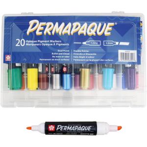 imageSakura Permapaque Paint Markers  Assorted Colors  12 ampamp 55 mm Dual Point Markers Pens  4 PackAssorted