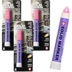 imageSakura Solid Paint Markers  Permanent Marker Paint Pens  Window Wood ampamp Glass Marker  Yellow  3 PackFluorescent Pink