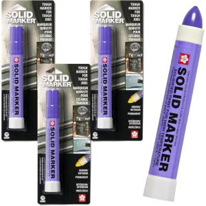 imageSakura Solid Paint Markers  Permanent Marker Paint Pens  Window Wood ampamp Glass Marker  Yellow  3 PackPurple