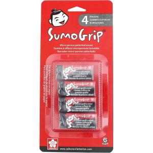 imageSakura SumoGrip Block Eraser  Microporous Erasers for School Drawing and Writing  Black Color  Small Size B803 PackSumoGrip Premium Block Eraser B60  4CT