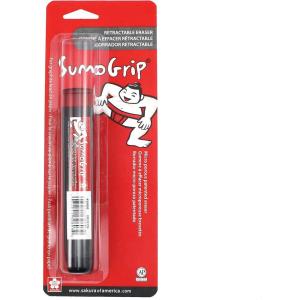 imageSakura SumoGrip Block Eraser  Microporous Erasers for School Drawing and Writing  Black Color  Small Size B803 PackSumoGrip Retractable Eraser 1CT