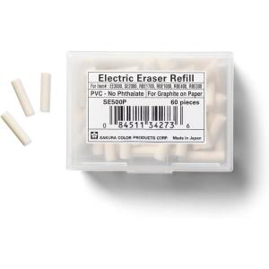 imageSakura SumoGrip EE3000 Electric Eraser Refill  Vinyl Erasers for Mechanical Eraser  60 White Art Eraser Refills