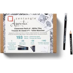 imageSakura Zentangle Zendala Tool Set  Official Zentangle White Circular Paper Tiles  4625quot Tiles  11 Pieces1 Count Pack of 193