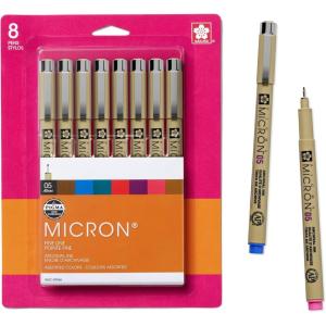 imageSAKURA Pigma Micron Fineliner 05 Tip Asst Archival Colors 8 PK 30066