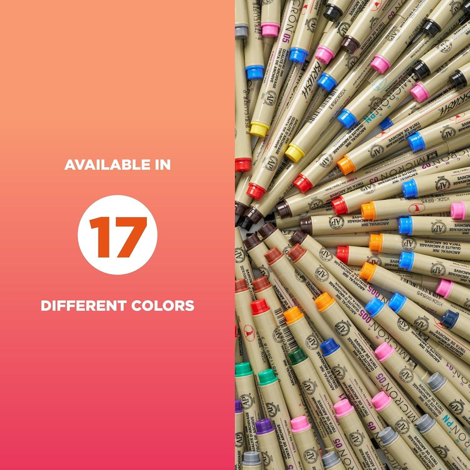 imageSAKURA Pigma 30068 Micron Blister Card Ink Pen Set Colors may vary 01 8CT Set01 Tip Pack of 1