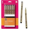 imageSAKURA Pigma Micron Fineliner Pens 01 Tip Size Archival Black Ink 6 PK 50035Black