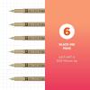 imageSAKURA Pigma Micron Fineliner Pens 01 Tip Size Archival Black Ink 6 PK 50035Black