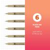 imageSAKURA Pigma Micron Fineliner Pens 01 Tip Size Archival Black Ink 6 PK 50035Black