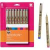 imageSAKURA Pigma 30068 Micron Blister Card Ink Pen Set Colors may vary 01 8CT Set01 Tip Pack of 1