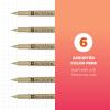 imageSAKURA Pigma Micron Fineliner Pens 03 Tip Size Archival Asst Colors 6 PK 5004901 Tip