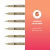 imageSAKURA Pigma Micron Fineliner Pens 03 Tip Size Archival Asst Colors 6 PK 5004905 Tip
