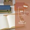 imageSakura Notebook Ruled A4  JapaneseInspired Lined Notebook for Effortless Writing  140 GSM Paper  Hardcover  Builtin Pen Holder  Expandable Inner Pocket  83 x 117  Pine NeedleDeep Indigo