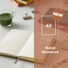 imageSakura Notebook Ruled A5  JapaneseInspired Lined Notebook for Effortless Writing  140 GSM Paper  Hardcover  Builtin Pen Holder  Expandable Inner Pocket  FlatLay  51 x 83  AmberCinder