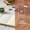 imageSakura Notebook Ruled A5  JapaneseInspired Lined Notebook for Effortless Writing  140 GSM Paper  Hardcover  Builtin Pen Holder  Expandable Inner Pocket  FlatLay  51 x 83  AmberPine Needle