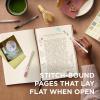 imageSakura Notebook Ruled A5  JapaneseInspired Lined Notebook for Effortless Writing  140 GSM Paper  Hardcover  Builtin Pen Holder  Expandable Inner Pocket  FlatLay  51 x 83  AmberAmber