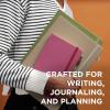 imageSakura Notebook Ruled A5  JapaneseInspired Lined Notebook for Effortless Writing  140 GSM Paper  Hardcover  Builtin Pen Holder  Expandable Inner Pocket  FlatLay  51 x 83  AmberAmber