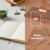 imageSakura Notebook Ruled A5  JapaneseInspired Lined Notebook for Effortless Writing  140 GSM Paper  Hardcover  Builtin Pen Holder  Expandable Inner Pocket  FlatLay  51 x 83  AmberDeep Indigo