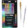 imageSAKURA Gelly Roll Shimmer  Shimmer Gel Ink Pen for Scrapbooking Note Decorating amp DIY Craft Pen Projects  ColorShift Gel Ink  Bold Tip Size  Multidimensional Shades  Assorted Colors  6 Count