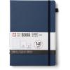 imageSakura Notebook Ruled A4  JapaneseInspired Lined Notebook for Effortless Writing  140 GSM Paper  Hardcover  Builtin Pen Holder  Expandable Inner Pocket  83 x 117  Pine NeedleDeep Indigo